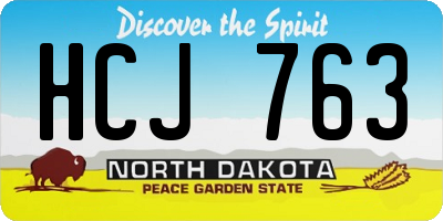 ND license plate HCJ763