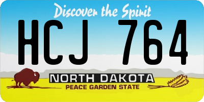 ND license plate HCJ764