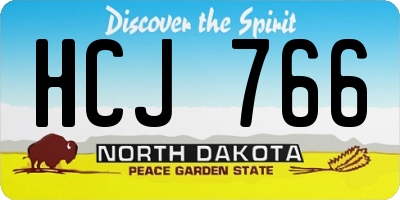 ND license plate HCJ766