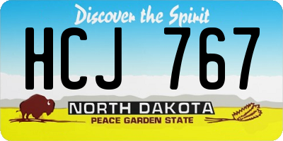 ND license plate HCJ767