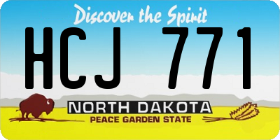 ND license plate HCJ771