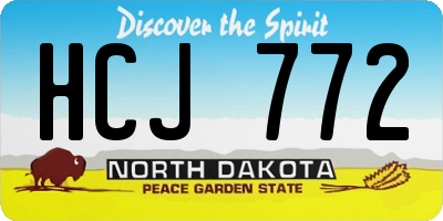ND license plate HCJ772