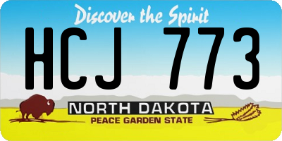 ND license plate HCJ773