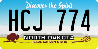 ND license plate HCJ774