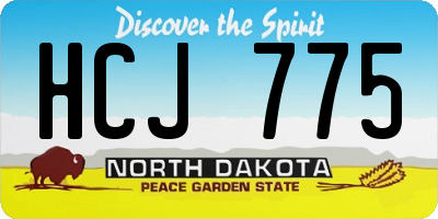 ND license plate HCJ775