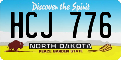 ND license plate HCJ776