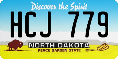 ND license plate HCJ779