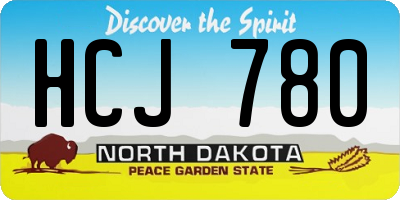 ND license plate HCJ780