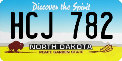 ND license plate HCJ782