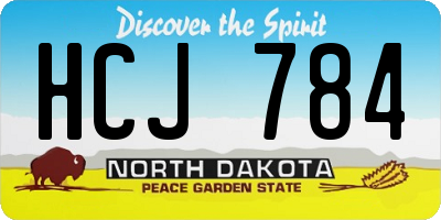 ND license plate HCJ784