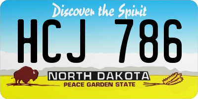 ND license plate HCJ786