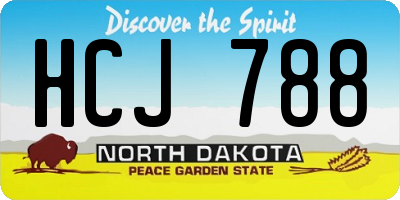 ND license plate HCJ788