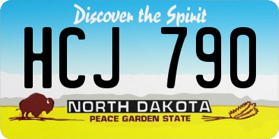 ND license plate HCJ790