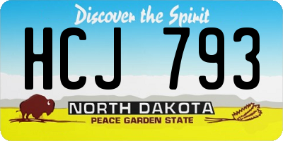 ND license plate HCJ793