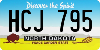 ND license plate HCJ795