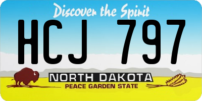 ND license plate HCJ797