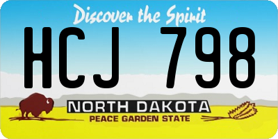 ND license plate HCJ798