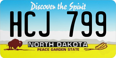 ND license plate HCJ799
