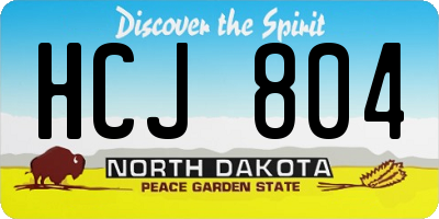 ND license plate HCJ804