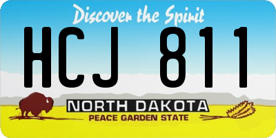 ND license plate HCJ811