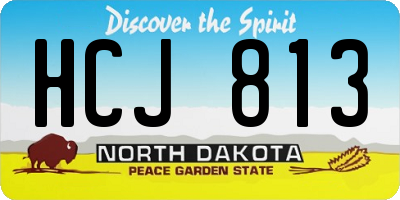 ND license plate HCJ813