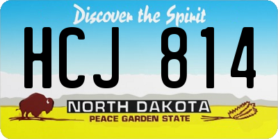 ND license plate HCJ814