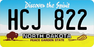 ND license plate HCJ822