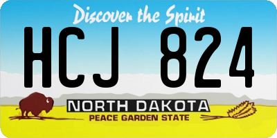 ND license plate HCJ824