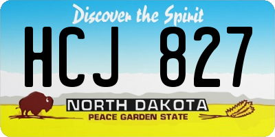 ND license plate HCJ827