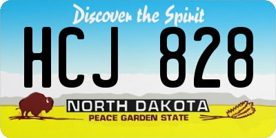 ND license plate HCJ828