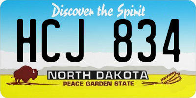 ND license plate HCJ834