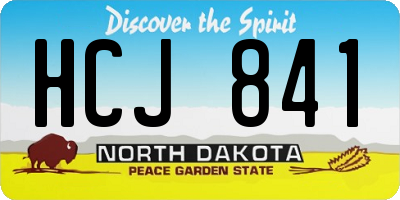 ND license plate HCJ841