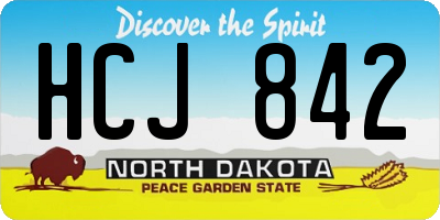 ND license plate HCJ842