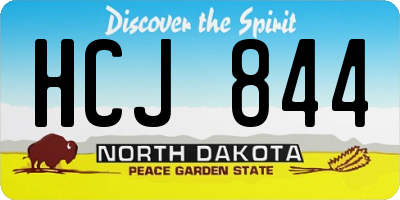 ND license plate HCJ844