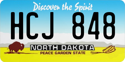 ND license plate HCJ848