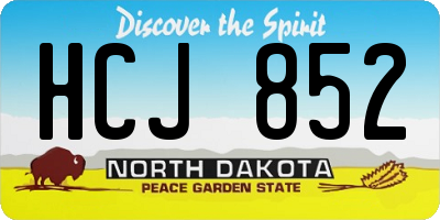 ND license plate HCJ852