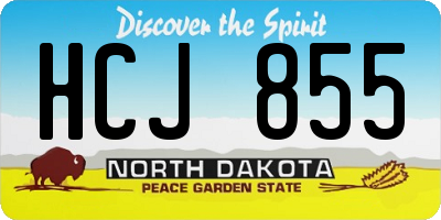 ND license plate HCJ855