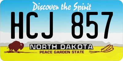 ND license plate HCJ857