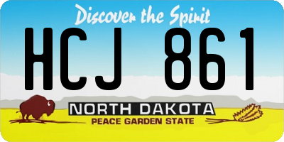 ND license plate HCJ861