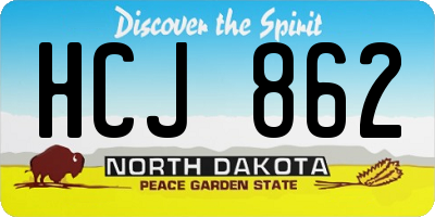 ND license plate HCJ862