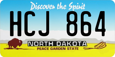 ND license plate HCJ864