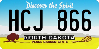 ND license plate HCJ866