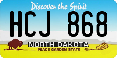 ND license plate HCJ868