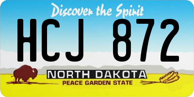 ND license plate HCJ872