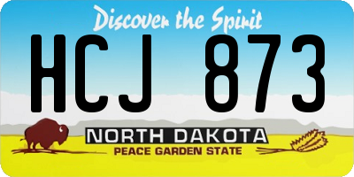 ND license plate HCJ873