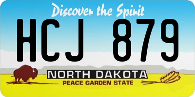 ND license plate HCJ879