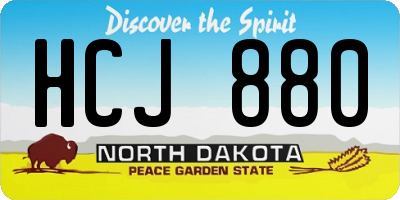 ND license plate HCJ880