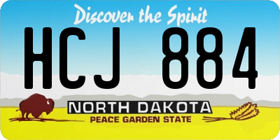 ND license plate HCJ884