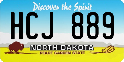 ND license plate HCJ889