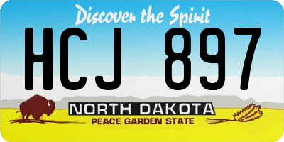 ND license plate HCJ897